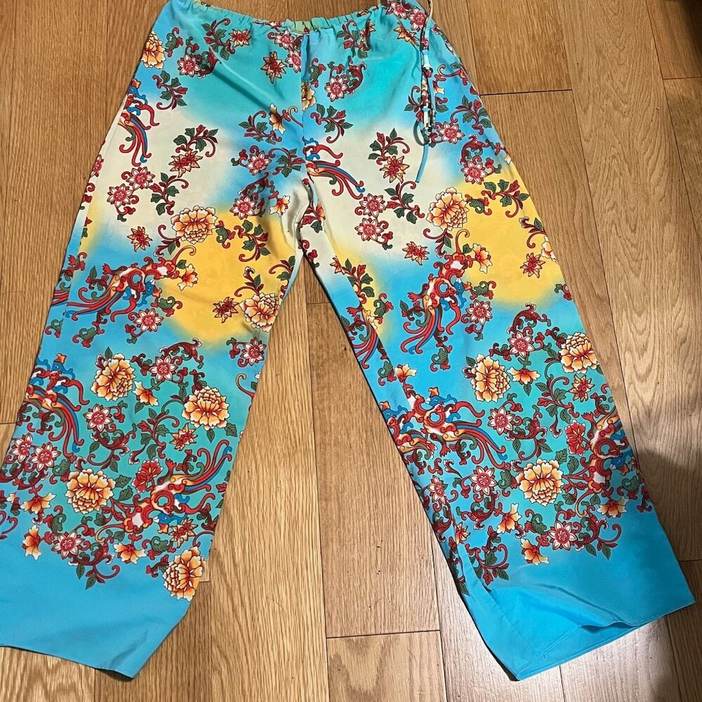 NATORI Floral Bloom Drawstring Lounge/Pajama Pants Size Small